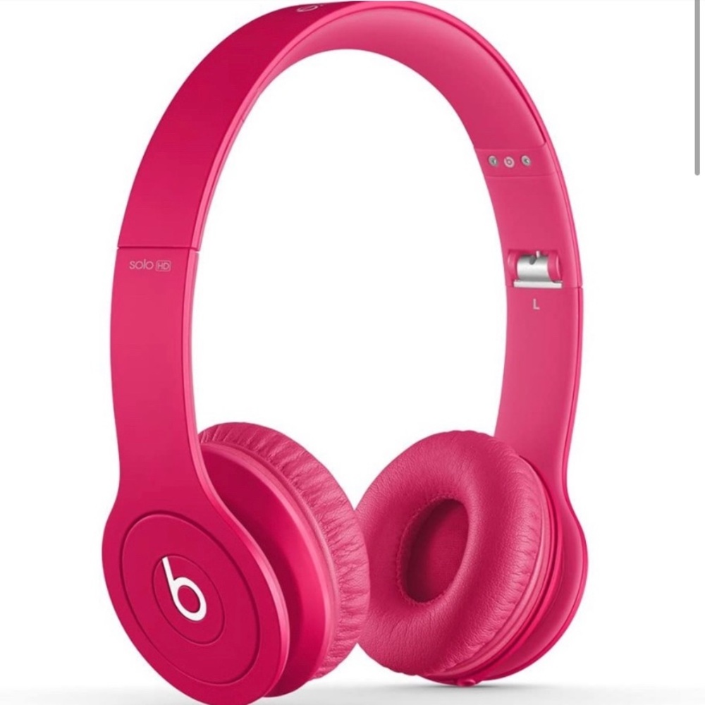 Hot pink Beats Solo 2 Headphones